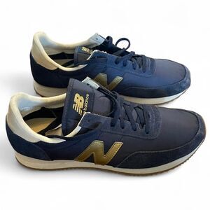 New Balance 720 Sneakers Navy Blue / Gold Men’s Size 11 Retro Running Style